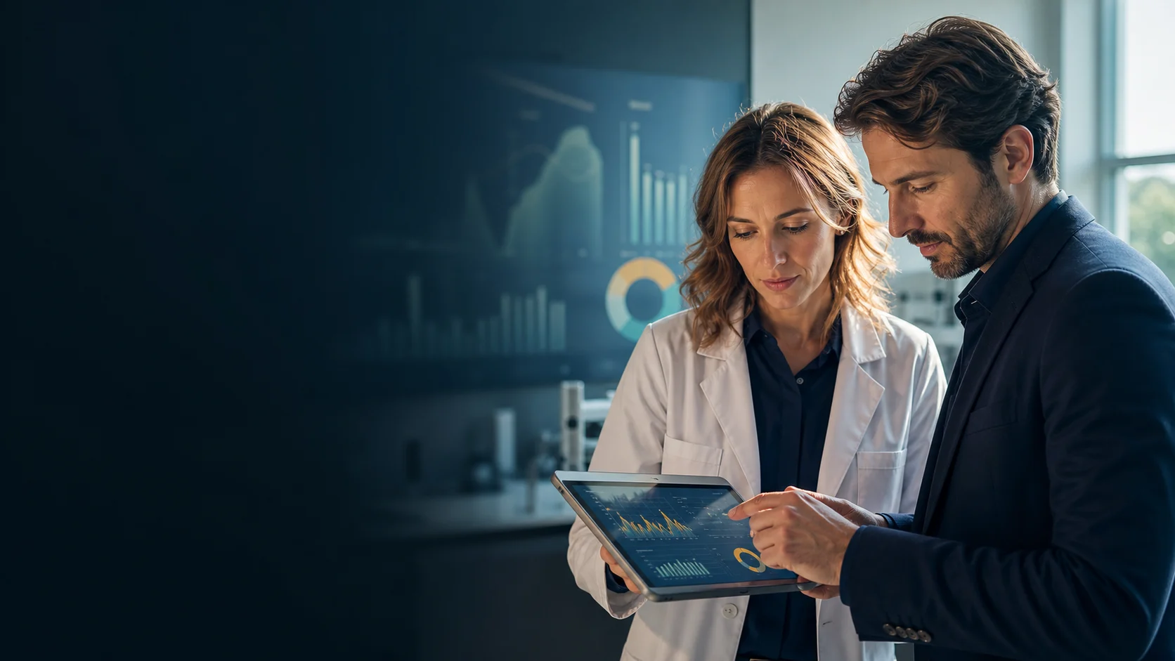Medico allergologo che consulta i dati clinici di un paziente su una piattaforma digitale TPS